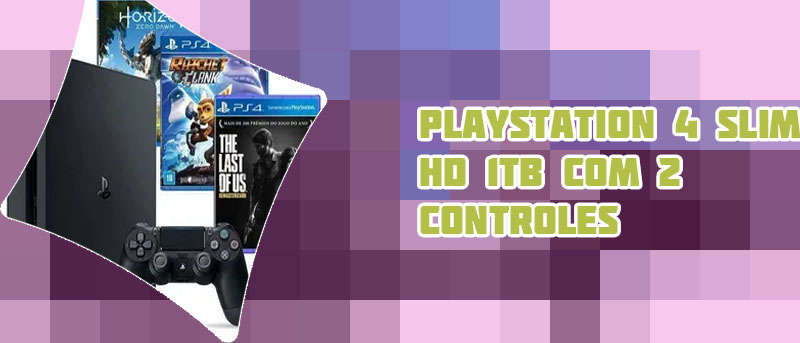Ps4 slim 1tb 2 controles jogos